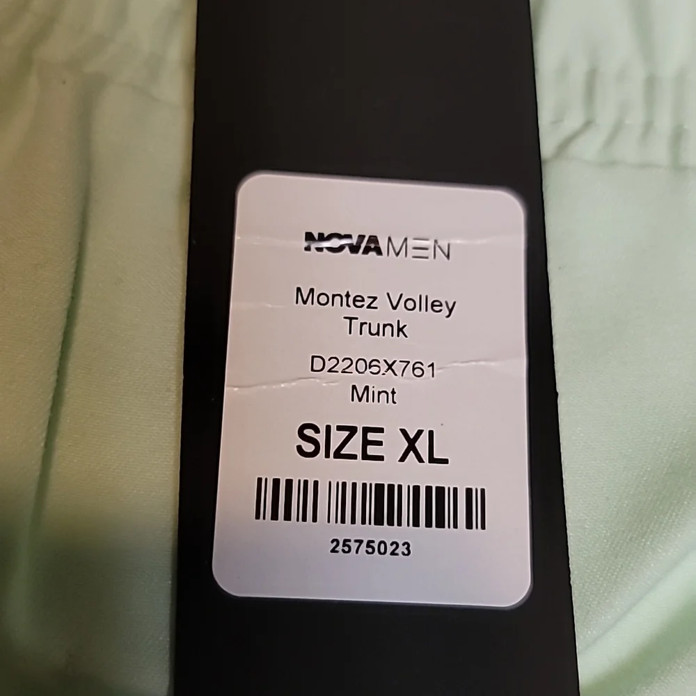 NovaMen Mint Green Volley Trunks, XL - Picture 3 of 6